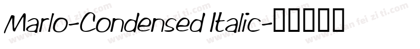 Marlo-Condensed Italic字体转换